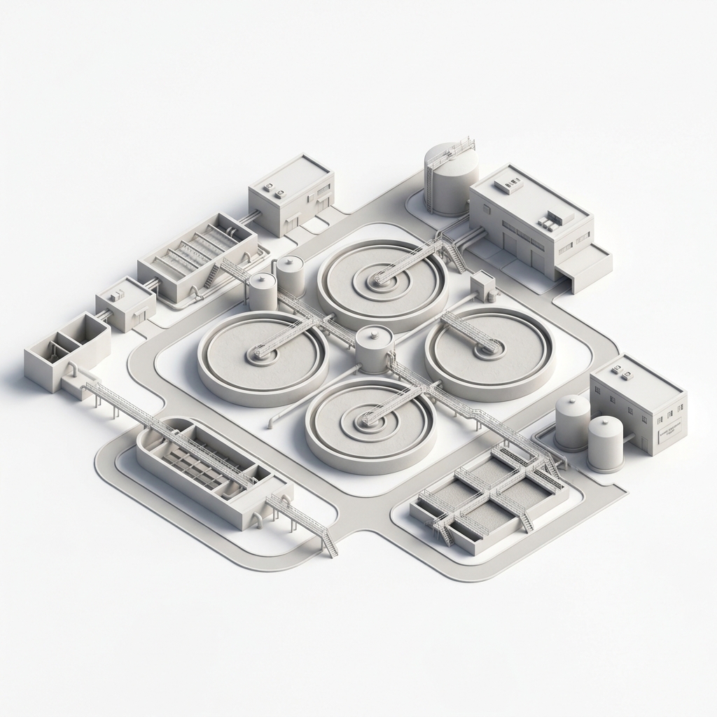 Water & Sewage miniature 3D architectural model
