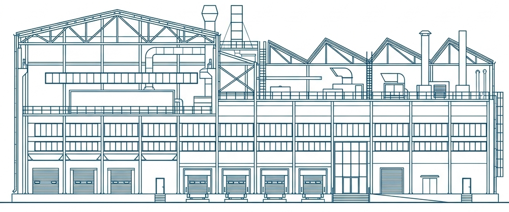 Factory elevation blueprint